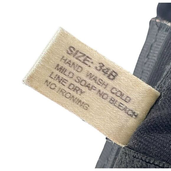 Isadora Paccini Bra Womens Size 34B Black Cotton Blend Floral Eyelete Wireless - Picture 9 of 9